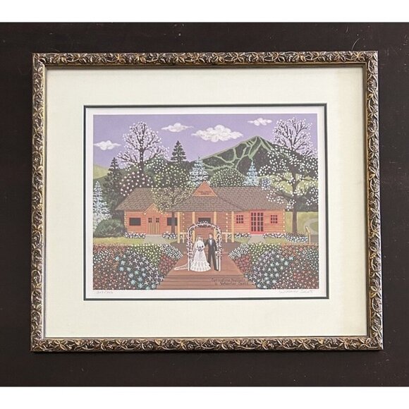 Springtime Nuptials by Jane Wooster Scott Framed Signed Numbered Lithograph